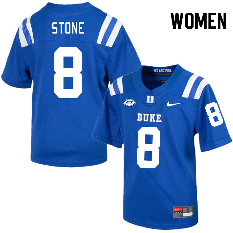 Women #8 DaShawn Stone Duke Blue Devils College Football Jerseys Stitched-Royal